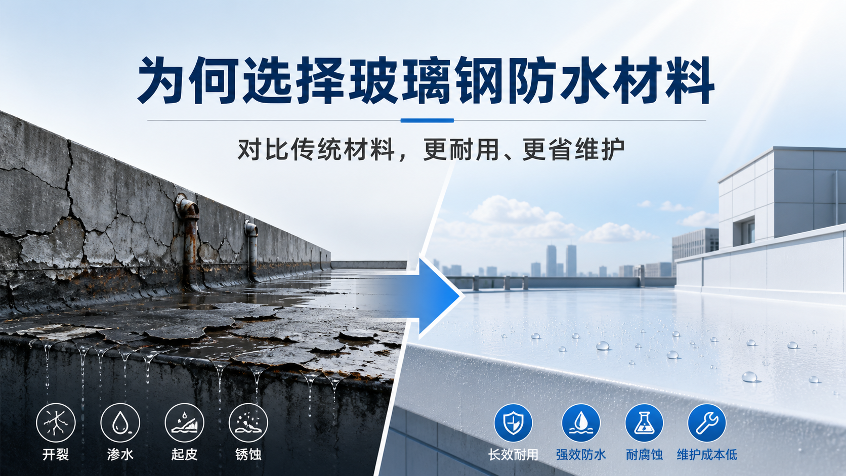 在内江，为何选择玻璃钢防水材料而非传统材料